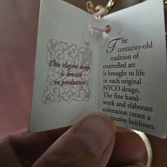 Cloissone Ornament by Nicki Yassaman NYCO International Vintage Rattle - Picture 9 of 11